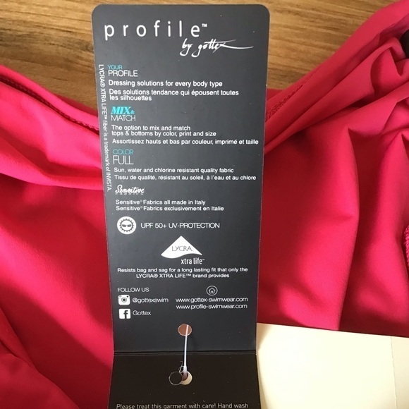 Gottex Profile swim skirt size pink 24W. NWT - Picture 4 of 10